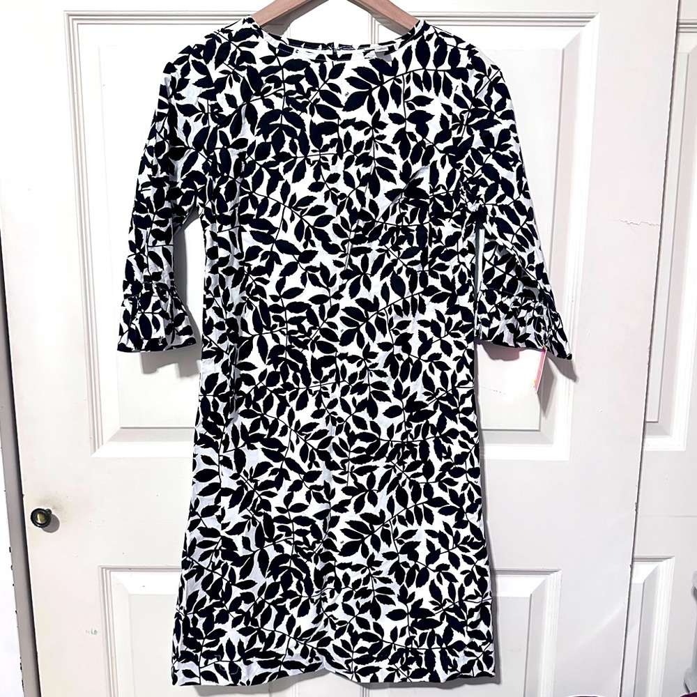 Vintage | Dress | Isaac Mizrahi for Target Black|White Ivy Print Dress - Picture 11 of 11